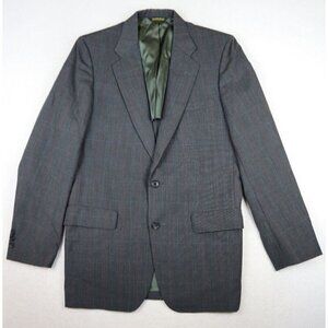 VINTAGE MEN'S GRAY PLAID BLAZER JACKET SPORT COAT - PALM BEACH - SIZE 41L